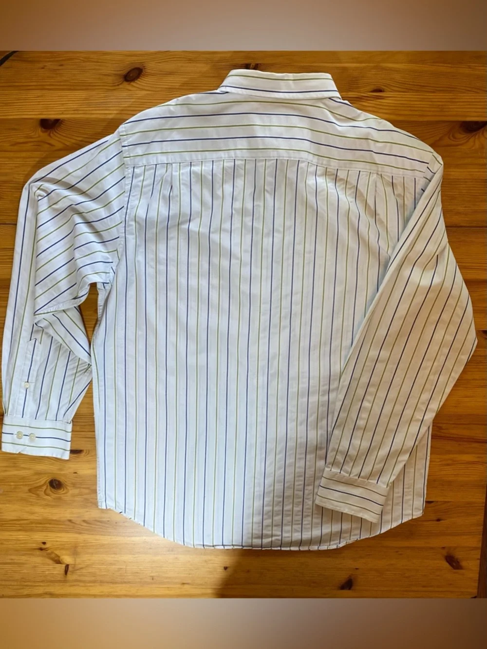 Banana Republic Men’s Vertical Multistripe Cotton Dress Shirt Size Large